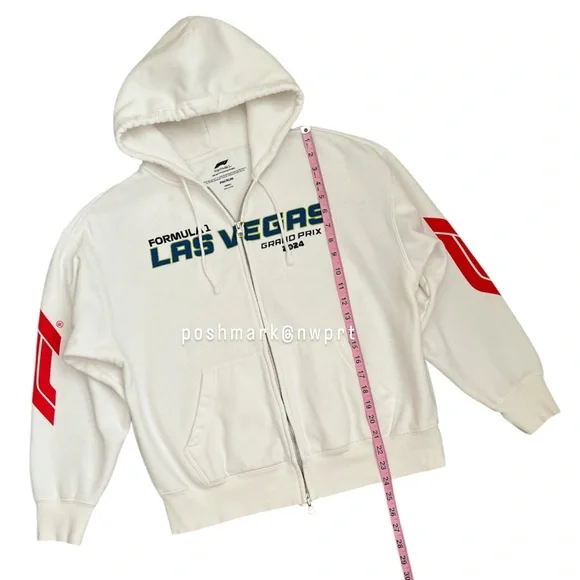 PACSUN 🏁 F1 Las Vegas Hoodie 2024 Sweatshirt Off White Formula One 1 Racing XS - Picture 12 of 14